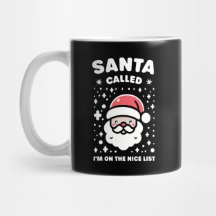 Santa called, I'm on the nice list Mug